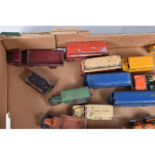 192 - A QUANTITY OF UNBOXED AND ASSORTED PLAYWORN MAINLY DINKY TOYS VEHICLES, to include Market Gardeners ... 