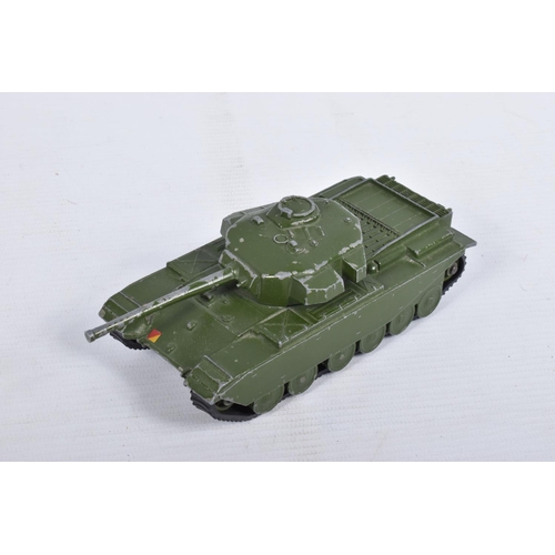 196 - A QUANTITY OF UNBOXED AND ASSORTED PLAYWORN DINKY TOYS MILITARY VEHICLES, to include Thornycroft Mig... 