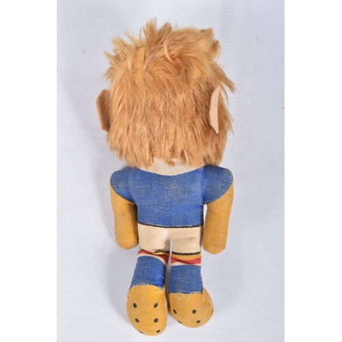 203 - A 1966 WORLD CUP WILLIE SOFT TOY FIGURE, appears complete and in fairly good condition with only min... 