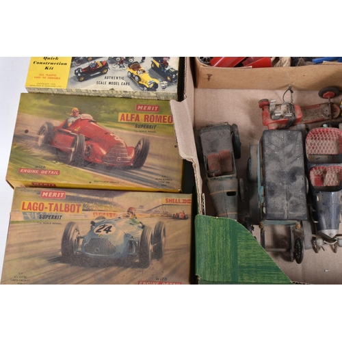 212 - A COLLECTION OF BOXED CONSTRUCTED VINTAGE,  PLASTIC CAR KITS, to include Gowland & Gowland 'Highway ... 