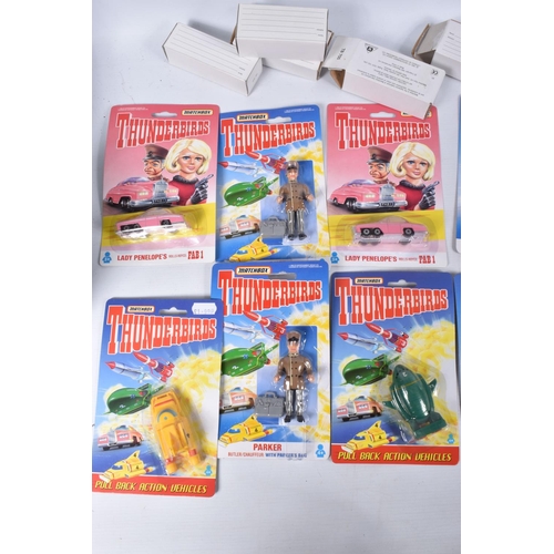 214 - A QUANTITY OF MODERN MATCHBOX THUNDERBIRDS DIECAST AND PLASTIC VEHICLES AND FIGURES, mixture of open... 