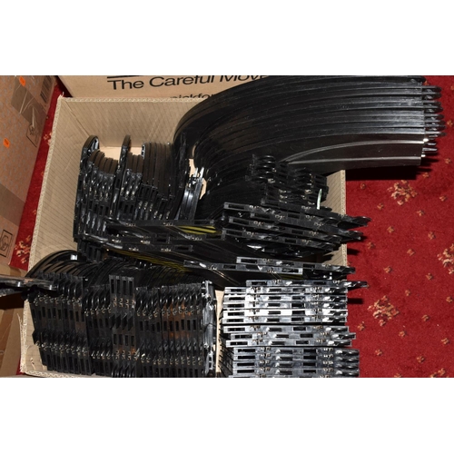 221 - A LARGE QUANTITY OF UNBOXED AND ASSORTED SCALEXTRIC TRACK, to include, a large amount of assorted st... 