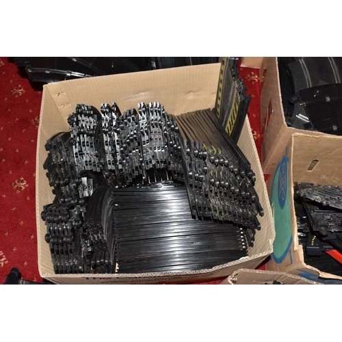 221 - A LARGE QUANTITY OF UNBOXED AND ASSORTED SCALEXTRIC TRACK, to include, a large amount of assorted st... 