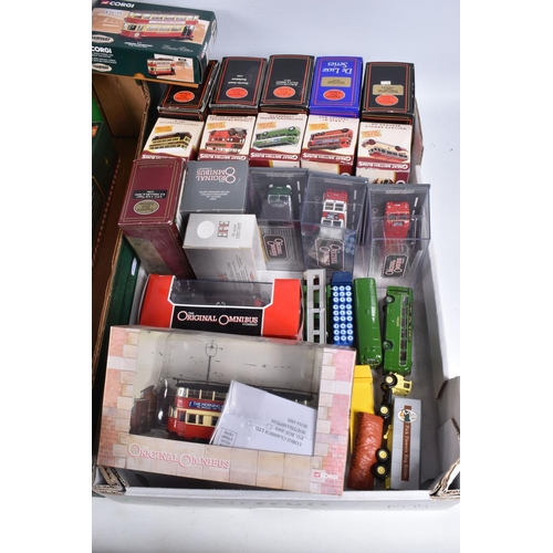 223 - A QUANTITY OF BOXED MODERN DIECAST BUS, COACH, TRAM ,TROLLEYBUS AND LORRY/TRUCK MODELS, Corgi OOC, i... 