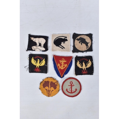 430 - A SELECTION OF WWII CLOTH INSIGNIA COLLECTED BY V.A.D NURSE JESS WINIFRED CAREY, in France and the U... 