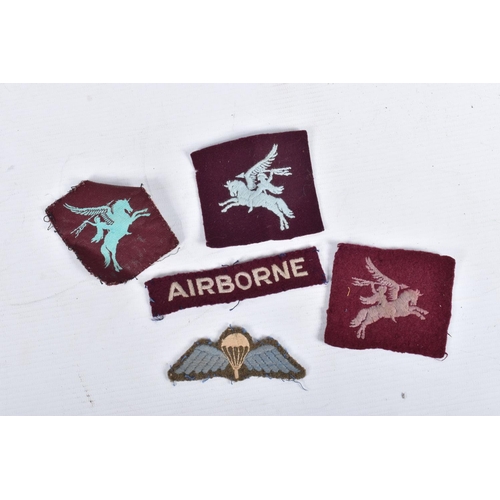 431 - A COLLECTION OF WWII AIRBORNE INSIGNIA COLLECTED BY V.A.D NURSE JESS WINIFRED CAREY IN FRANCE AND TH... 