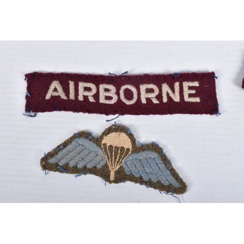 431 - A COLLECTION OF WWII AIRBORNE INSIGNIA COLLECTED BY V.A.D NURSE JESS WINIFRED CAREY IN FRANCE AND TH... 