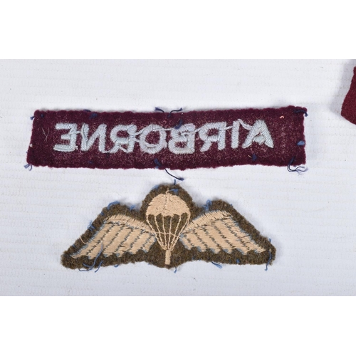 431 - A COLLECTION OF WWII AIRBORNE INSIGNIA COLLECTED BY V.A.D NURSE JESS WINIFRED CAREY IN FRANCE AND TH... 