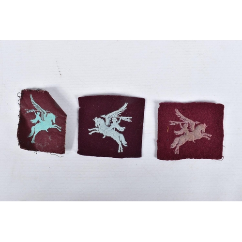 431 - A COLLECTION OF WWII AIRBORNE INSIGNIA COLLECTED BY V.A.D NURSE JESS WINIFRED CAREY IN FRANCE AND TH... 