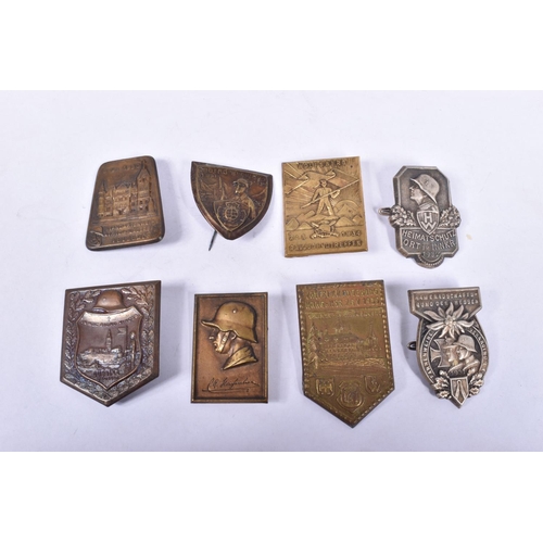 434 - A SELECTION OF EIGHT AUSTRIAN BADGES RELATING THE CHANCELLOR DOLFUSS, the badges are all metal and i... 