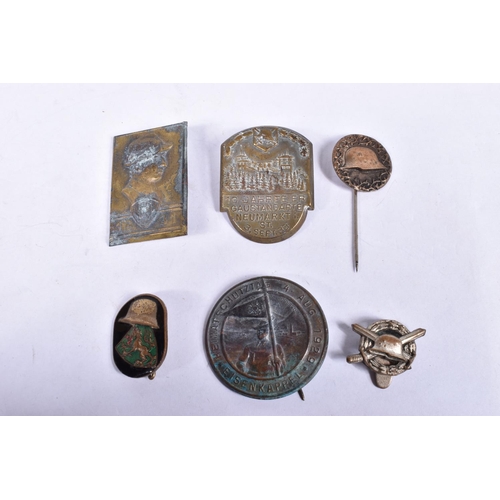 436 - SIX AUSTRIAN CHRISTIAN SOCIALIST BADGES FROM 1930S, these include a stick-pin  with a helmet and dec... 