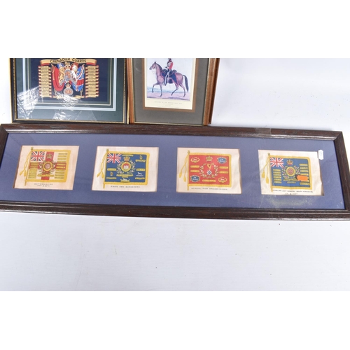 477 - A COLLECTION OF MILITARY RELATED ITEMS TO INCLUDE KENSINGTON SILKS, BDV cigarette silks, framed prin... 