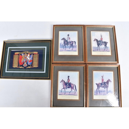 477 - A COLLECTION OF MILITARY RELATED ITEMS TO INCLUDE KENSINGTON SILKS, BDV cigarette silks, framed prin... 