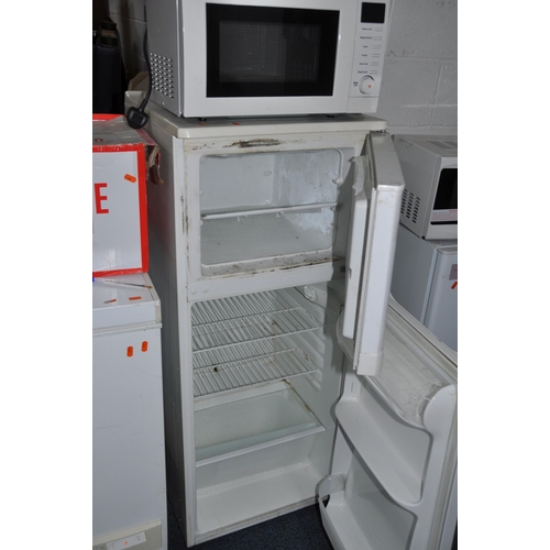 1074 - A ZANUSSI FRIDGE FREEZER width 50cm depth 55cm height 121cm and an Argos microwave (both PAT pass an... 