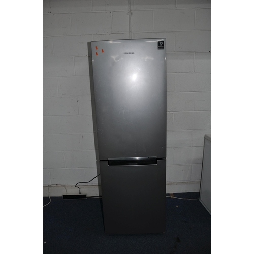 1077 - A SAMSUNG RB29FSRNDSA TALL FRIDGE FREEZER with stainless steel doors, width 59cm depth 65cm height 1... 