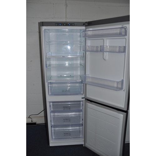 1077 - A SAMSUNG RB29FSRNDSA TALL FRIDGE FREEZER with stainless steel doors, width 59cm depth 65cm height 1... 