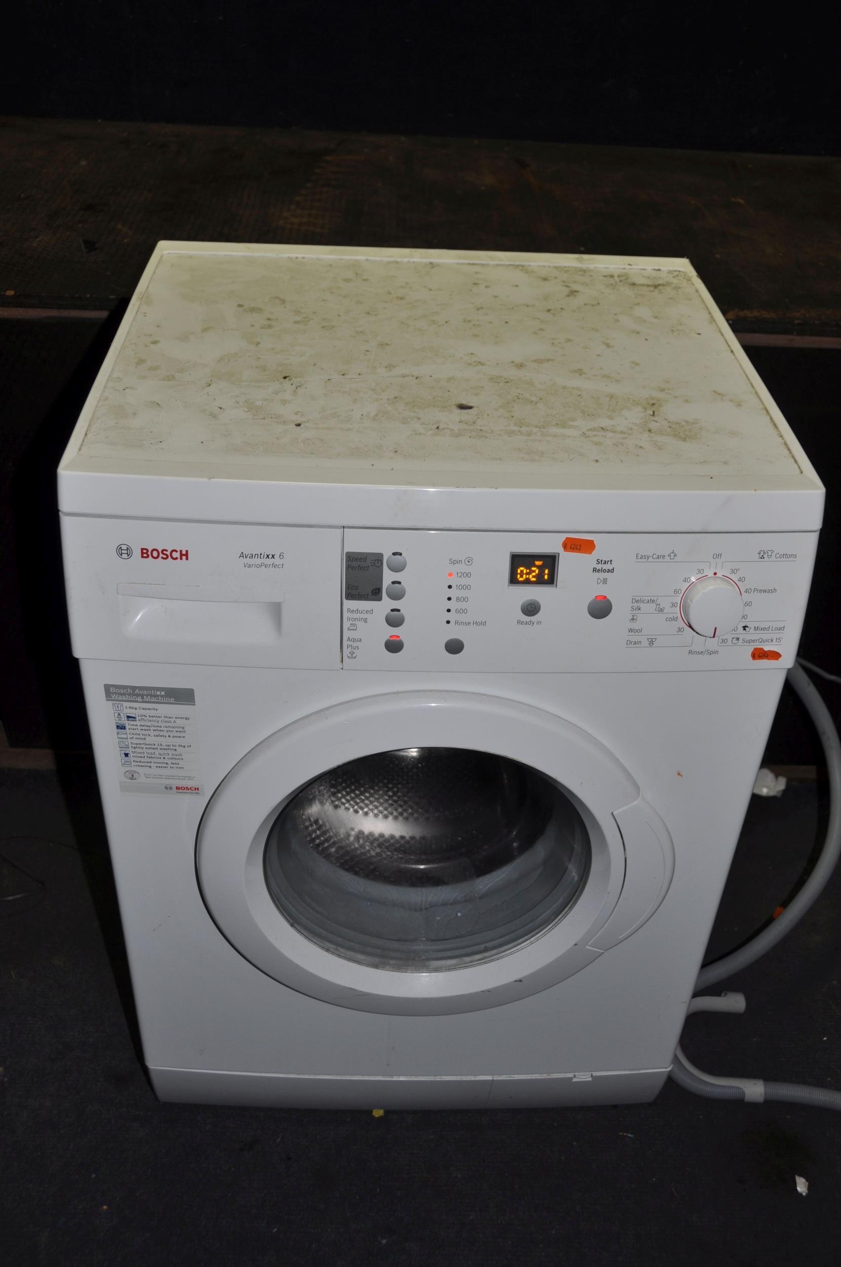 A BOSCH AVANTIXX 6 WAE24366GB WASHING MACHINE, width 60cm depth 58cm