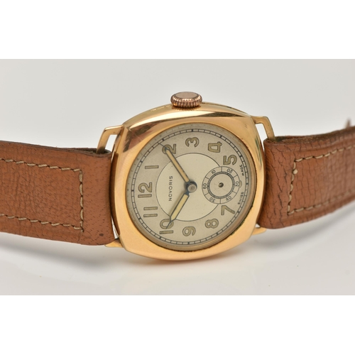 35 - A NOVORIS WRISTWATCH, the circular face with Arabic numerals, subsidiary dial, a gold filled rounded... 