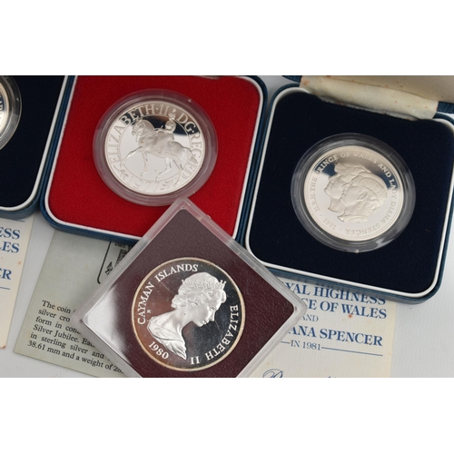 97 - ASSORTED COINS, to include two cased 'Silver Proof Coin, Commemorating The Marriage of His Royal Hig... 