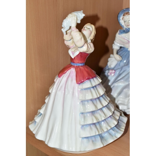 326 - FIVE ROYAL DOULTON LADY FIGURES, comprising 'Joy' HN4054, 'Susan' HN3050, 'Alice' HN3368, 'Hannah' H... 