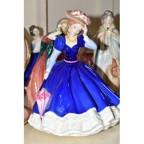 338 - SIX ROYAL DOULTON LADY FIGURES, comprising 'Patricia Figure of the Year 1993' HN3365, 'Eliza Farren ... 