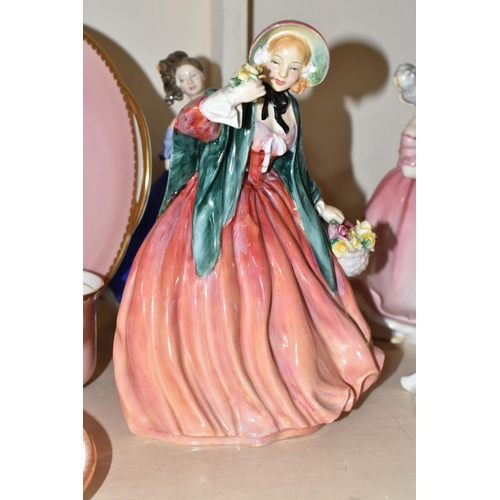 338 - SIX ROYAL DOULTON LADY FIGURES, comprising 'Patricia Figure of the Year 1993' HN3365, 'Eliza Farren ... 