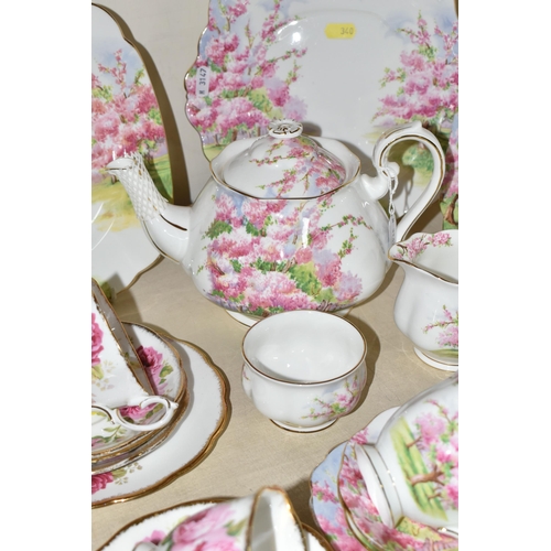 340 - ROYAL ALBERT BLOSSOM TIME PART TEA SET AND OTHER TEA WARES, the 'Blossom Time' set comprising a tea ... 