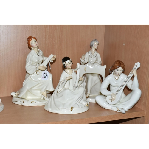 304 - FOUR ROYAL DOULTON 'THE ENCHANTMENT COLLECTION' FIGURINES, comprising Sonata HN2438, Serenade HN2753... 