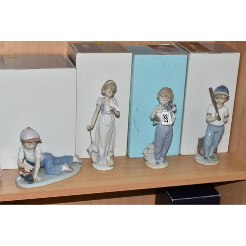 327 - FOUR BOXED LLADRO COLLECTORS SOCIETY FIGURES, comprising no. 7609 'My Buddy', modelled by Antonio Ra... 