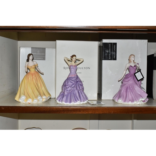 336 - SIX BOXED ROYAL DOULTON LADY FIGURES, comprising 'Kate' HN5527, 'Christmas Day 2007' HN4911, petite ... 