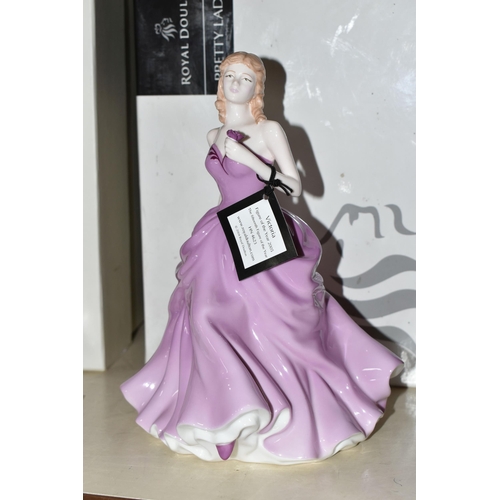 336 - SIX BOXED ROYAL DOULTON LADY FIGURES, comprising 'Kate' HN5527, 'Christmas Day 2007' HN4911, petite ... 