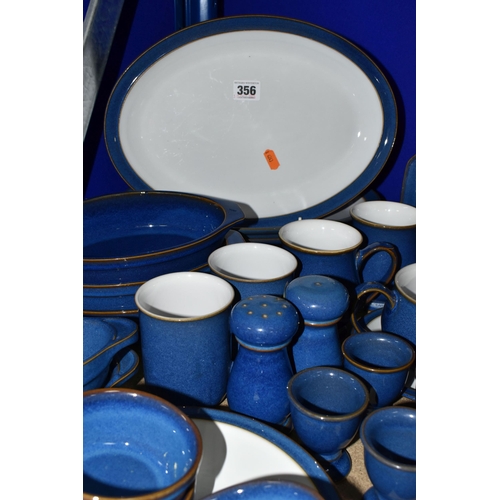 356 - A SIXTY NINE PIECE DENBY 'IMPERIAL BLUE' DINNER SERVICE, comprising a covered casserole dish, a roas... 