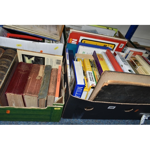 396 - FOUR BOXES OF BOOKS ETC, subjects include antiques and collectibles, cookery, art, Readers Digest se... 