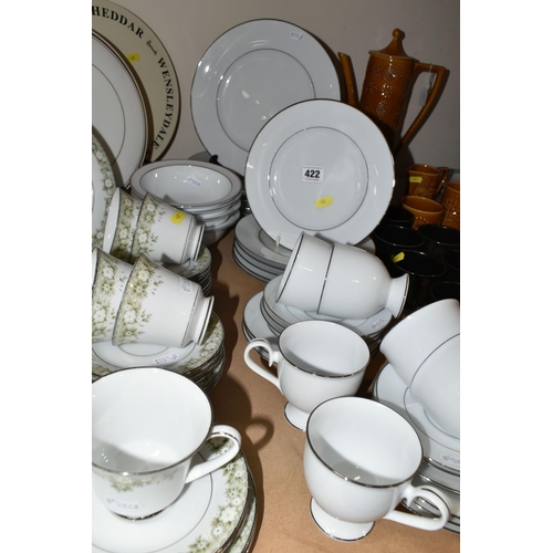 422 - TEA AND COFFEE WARES, to include Portmeirion Totem coffee pot, milk jug, sugar bowl, five cups and f... 