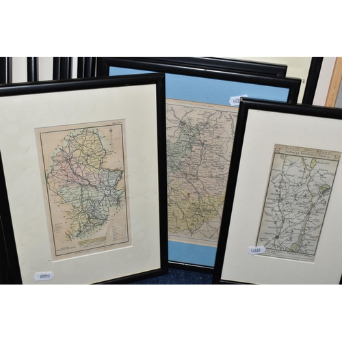 445 - A SELECTION OF ANTIQUE MAPS OF STAFFORD AND STAFFORDSHIRE ETC, to include Pieter Van Den Keere - Sta... 