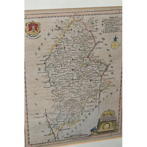 445 - A SELECTION OF ANTIQUE MAPS OF STAFFORD AND STAFFORDSHIRE ETC, to include Pieter Van Den Keere - Sta... 