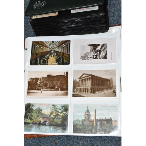 412 - POSTCARDS, Five Albums containing a collection of approximately 685 eclectic early-late 20th century... 