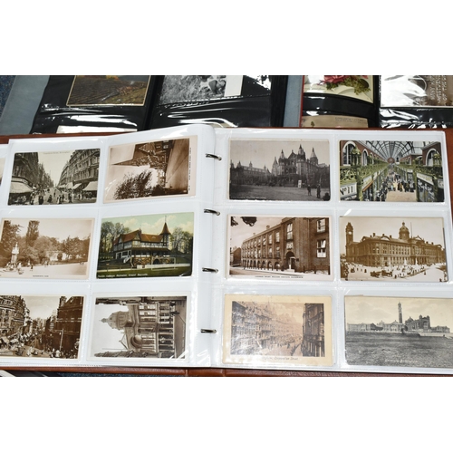 412 - POSTCARDS, Five Albums containing a collection of approximately 685 eclectic early-late 20th century... 