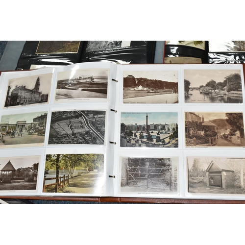 412 - POSTCARDS, Five Albums containing a collection of approximately 685 eclectic early-late 20th century... 