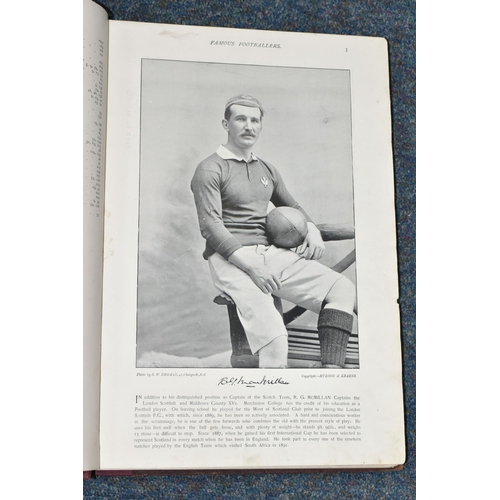 414 - FAMOUS FOOTBALLERS 1895-1896 edited by C.W. Alcock and Rowland Hill, published by The News Of The Wo... 