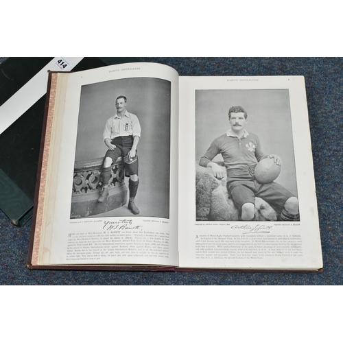 414 - FAMOUS FOOTBALLERS 1895-1896 edited by C.W. Alcock and Rowland Hill, published by The News Of The Wo... 