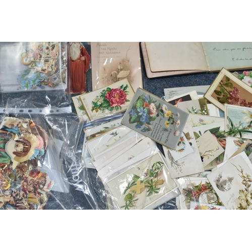 417 - A LARGE COLLECTION OF VICTORIAN/EDWARDIAN EPHEMERA comprising of approximately 850 greetings card, s... 