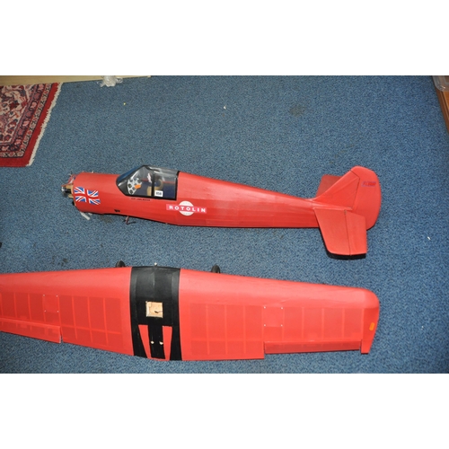 858 - A MAJORITY BUILT MODEL PLANE with Jen ZT-50A engine fitted, body stickered OP-JMLBZ24 (no propellor ... 