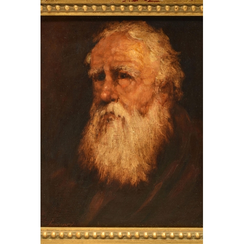 805 - KEN MORONEY (1949-2018) 'OLD MAN', a head and shoulders portrait of an elderly man with beard, signe... 