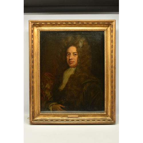 850 - AFTER GODFREY KNELLER (1646-1723) 'LORD CHANCELLOR SOMERS', an 18th Century  half-length portrait of... 