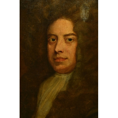 850 - AFTER GODFREY KNELLER (1646-1723) 'LORD CHANCELLOR SOMERS', an 18th Century  half-length portrait of... 