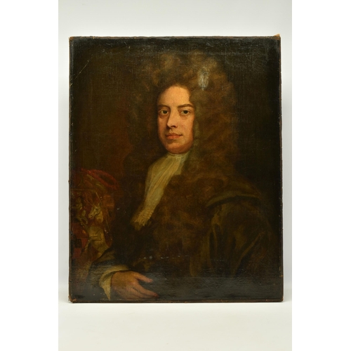 850 - AFTER GODFREY KNELLER (1646-1723) 'LORD CHANCELLOR SOMERS', an 18th Century  half-length portrait of... 