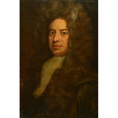 850 - AFTER GODFREY KNELLER (1646-1723) 'LORD CHANCELLOR SOMERS', an 18th Century  half-length portrait of... 