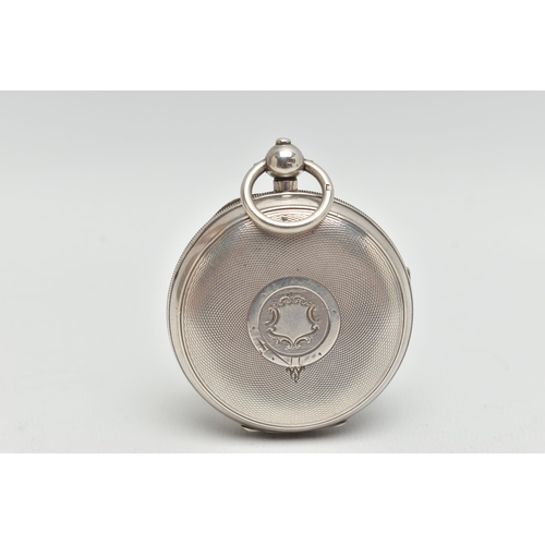 48 - AN EARLY 20TH CENTURY SILVER OPEN FACE POCKET WATCH, key wound, round white dial signed 'H.Stone Lee... 