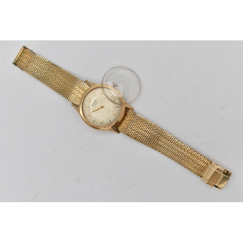 116 - A 9CT GOLD 'ROTARY' GENTS WRISTWATCH, hand wound movement, round dial signed 'Rotary' 17 jewels inca... 
